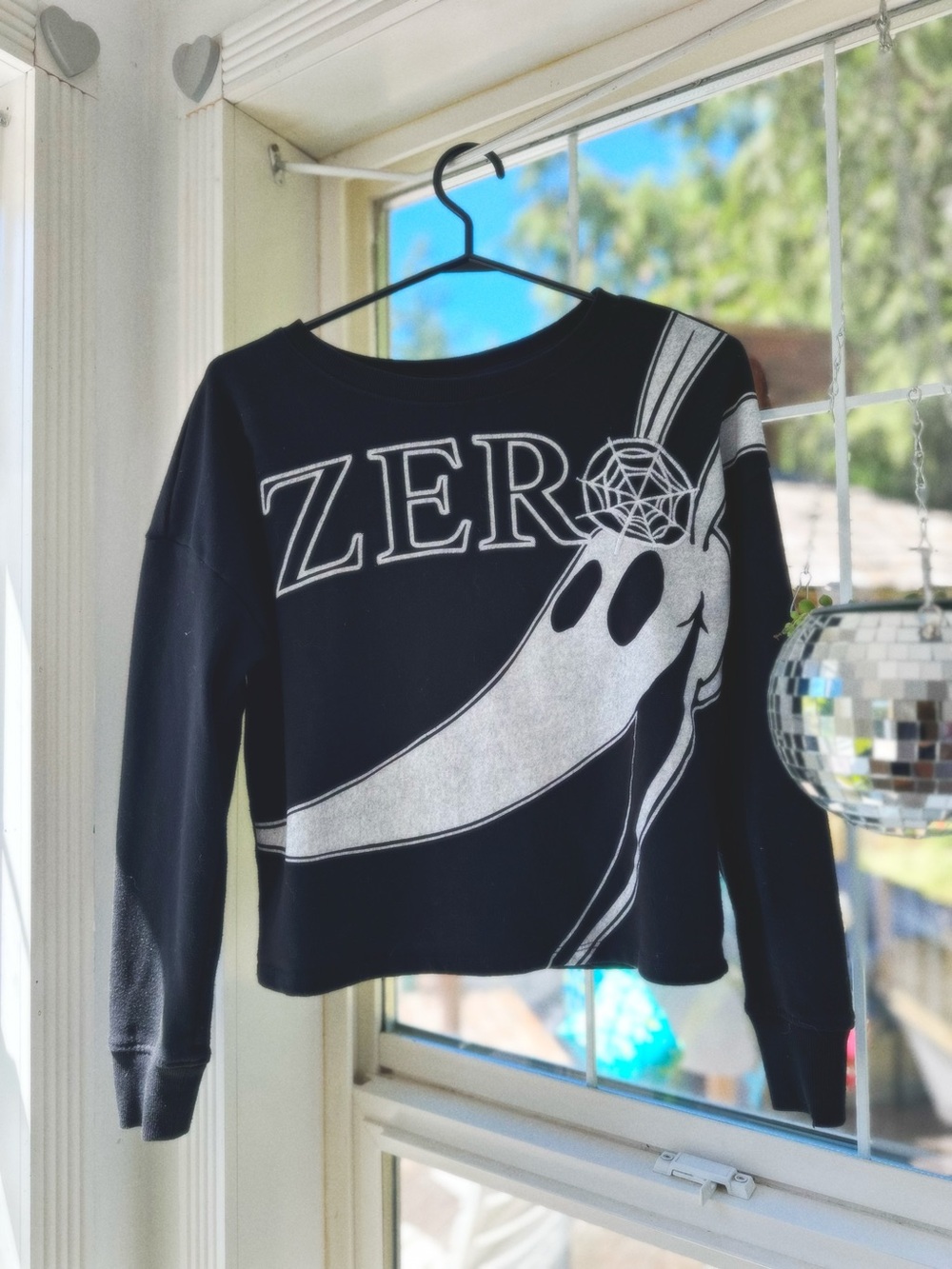 Disney Brand - ZERO Nightmare Before Christmas cropped sweater - size S